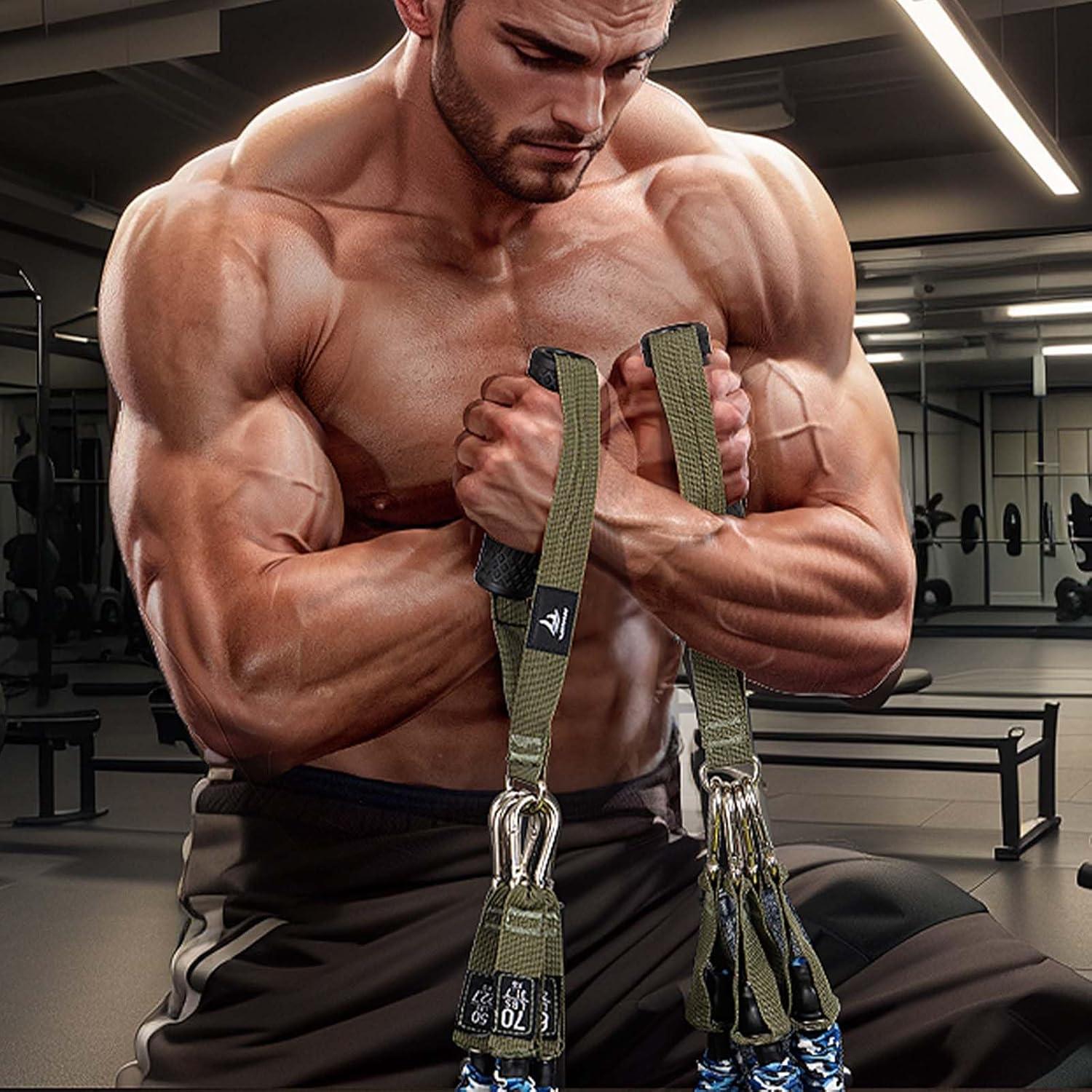 Bandas de Resistencia YLUERTDOO 300Lbs con Mangos y Anclaje