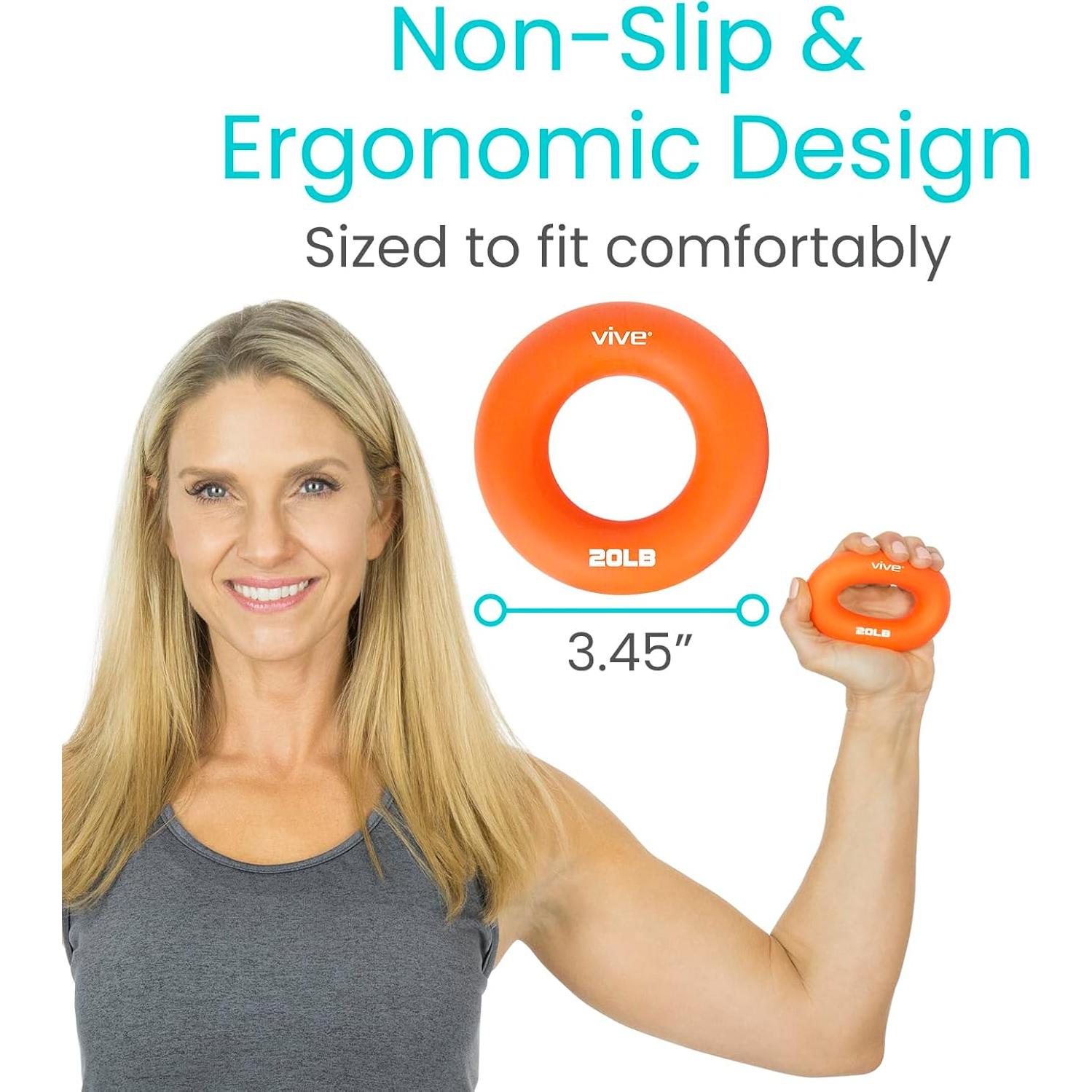 Anillo de Ejercicio para Mano Vive - Fortalecedor de Silicona 4 Pzas