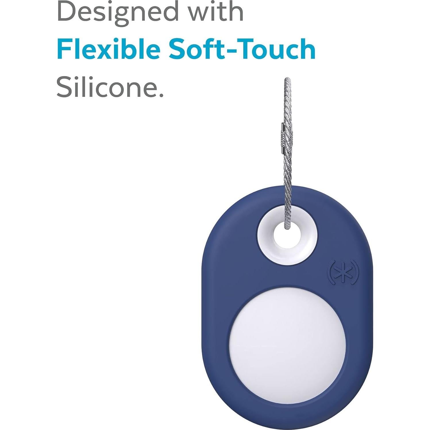 Soporte para AirTag Speck Presidio SiliRing Azul Costero/Blanco