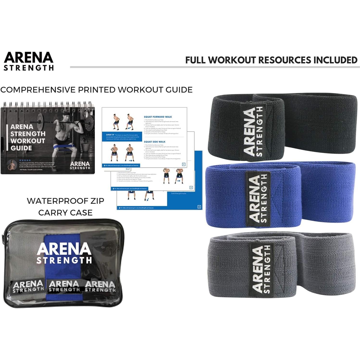 Bandas de Resistencia de Tela Arena Strength - 3 Niveles para Glúteos