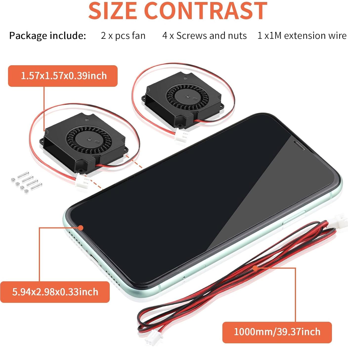 Ventilador Soplador Wathai 40mm 5V Doble Rodamiento 2 Piezas