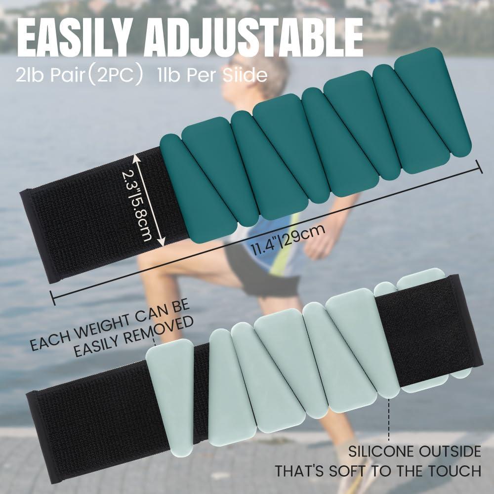 Inspack Pesas Ajustables para Muñeca y Tobillo 0.91 kg