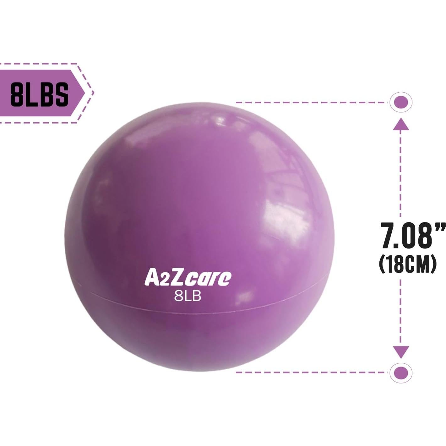 Bola de Tonificación A2ZCARE 18 cm 3.63 kg PVC Púrpura