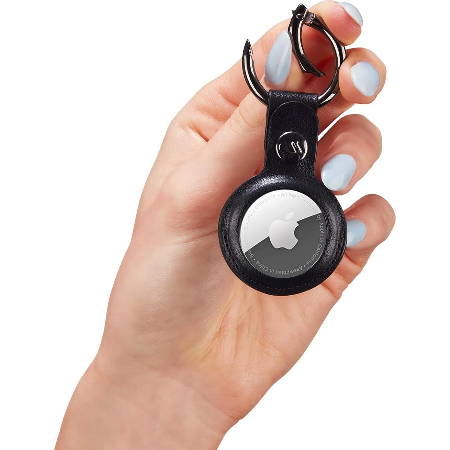 Funda para llavero AirTag Case-Mate - Cuero vegano Negro