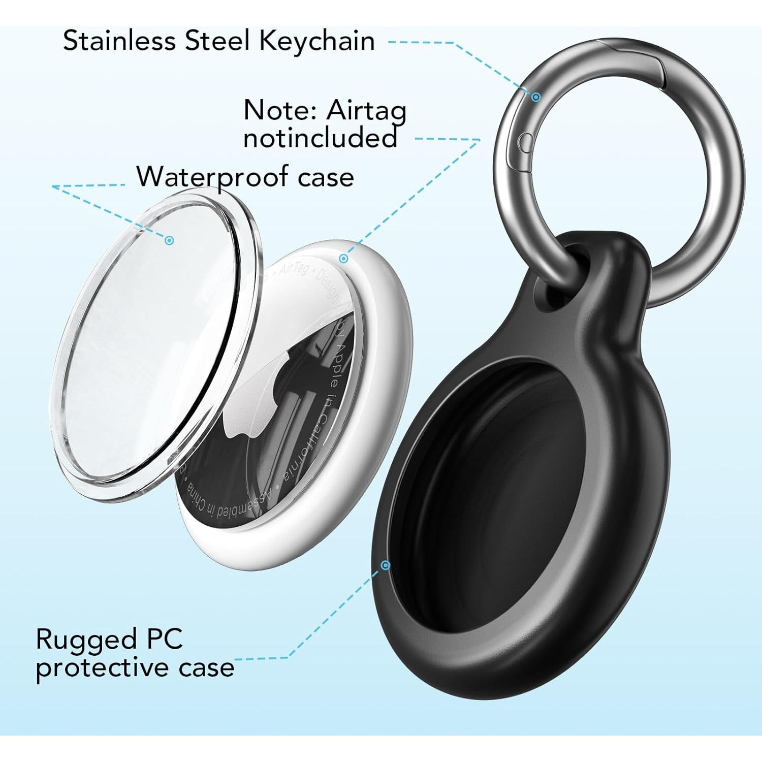 Soporte impermeable para AirTag SPGUARD 4 Pack - Llavero