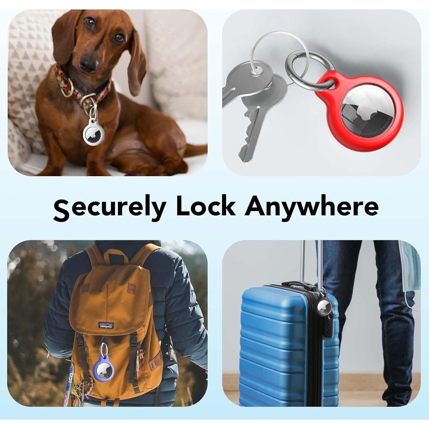 Soporte impermeable para AirTag SPGUARD 4 Pack - Llavero