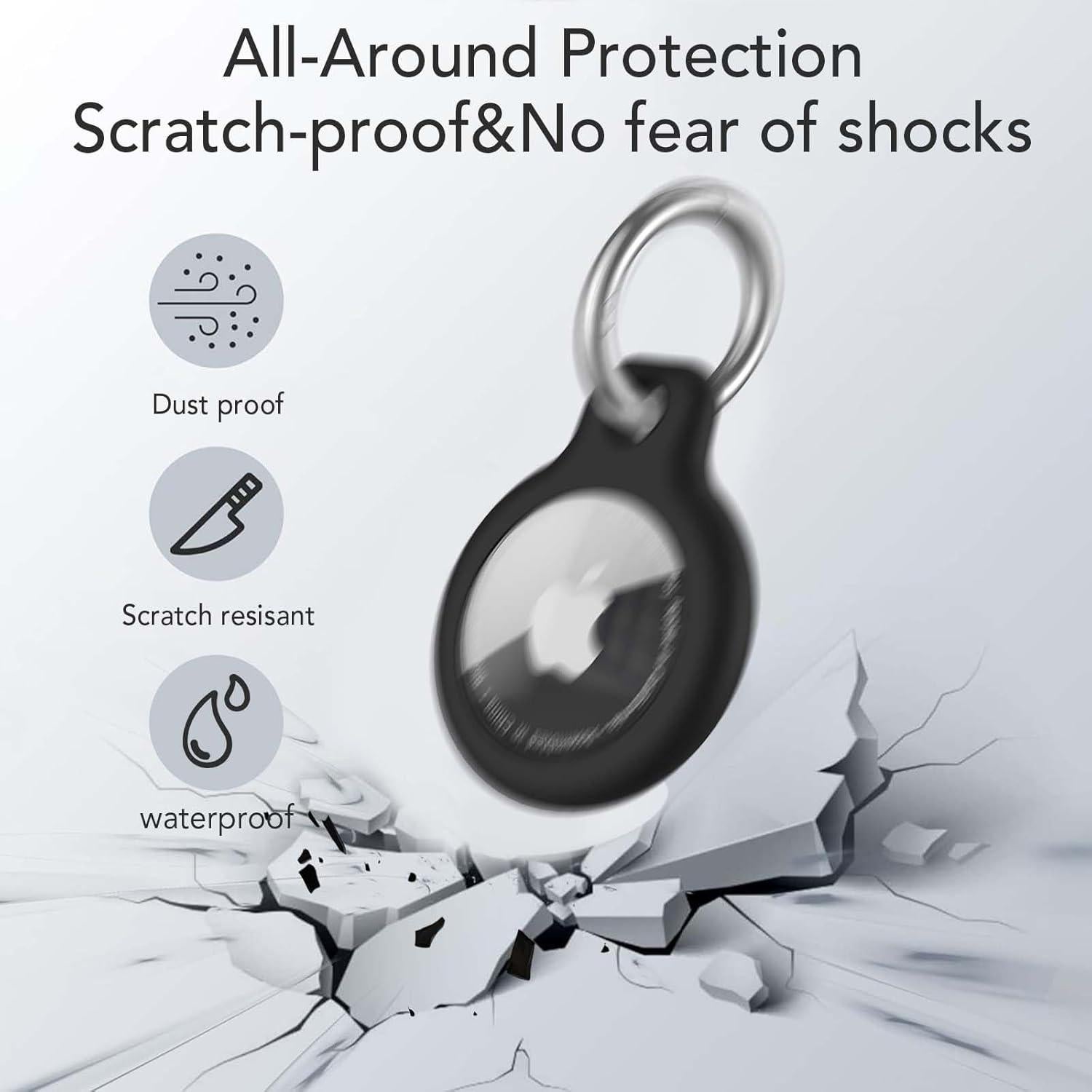 Soporte impermeable para AirTag SPGUARD 4 Pack - Llavero