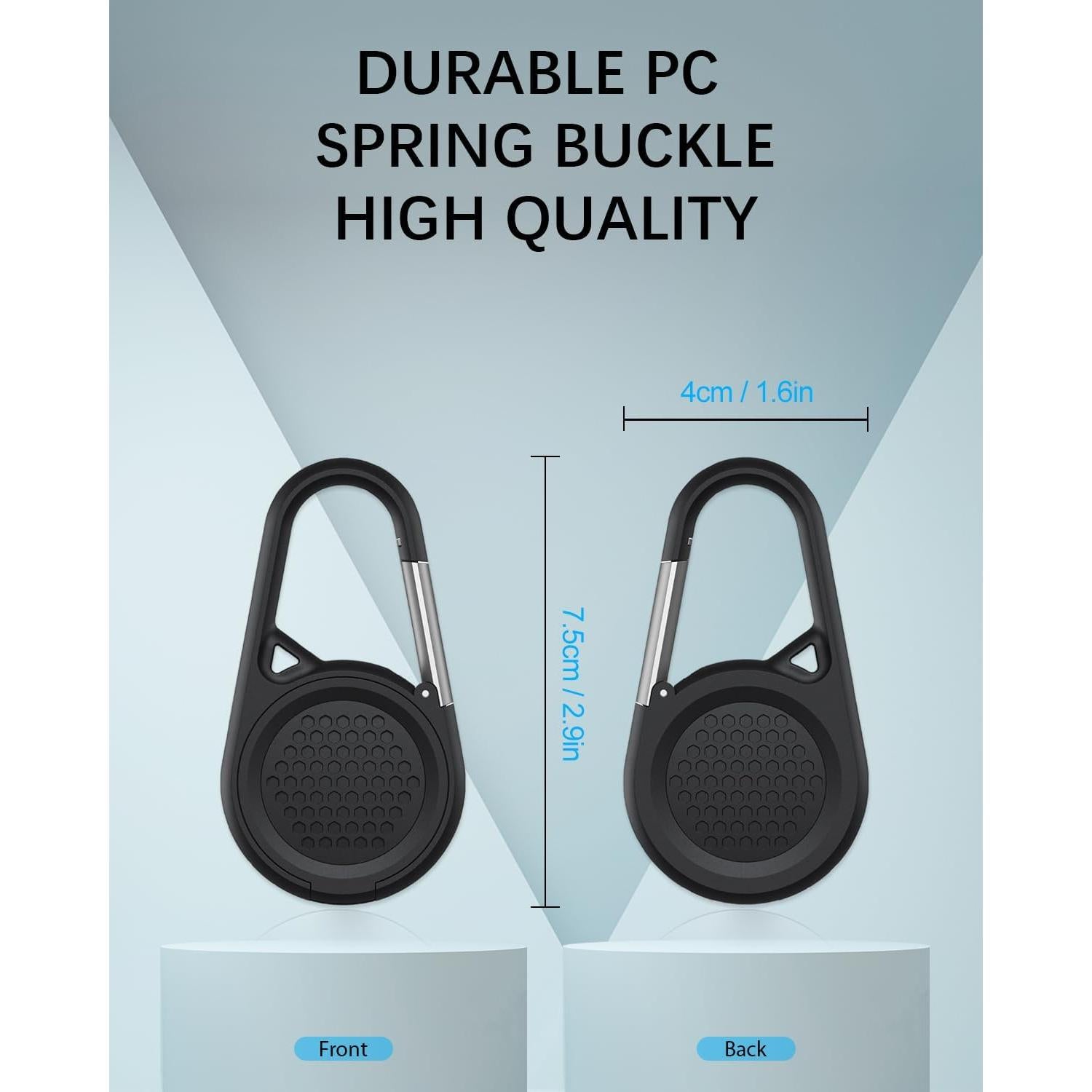 Soporte Airtag SCALLOP con Mosquetón - Funda Impermeable 2 Pz