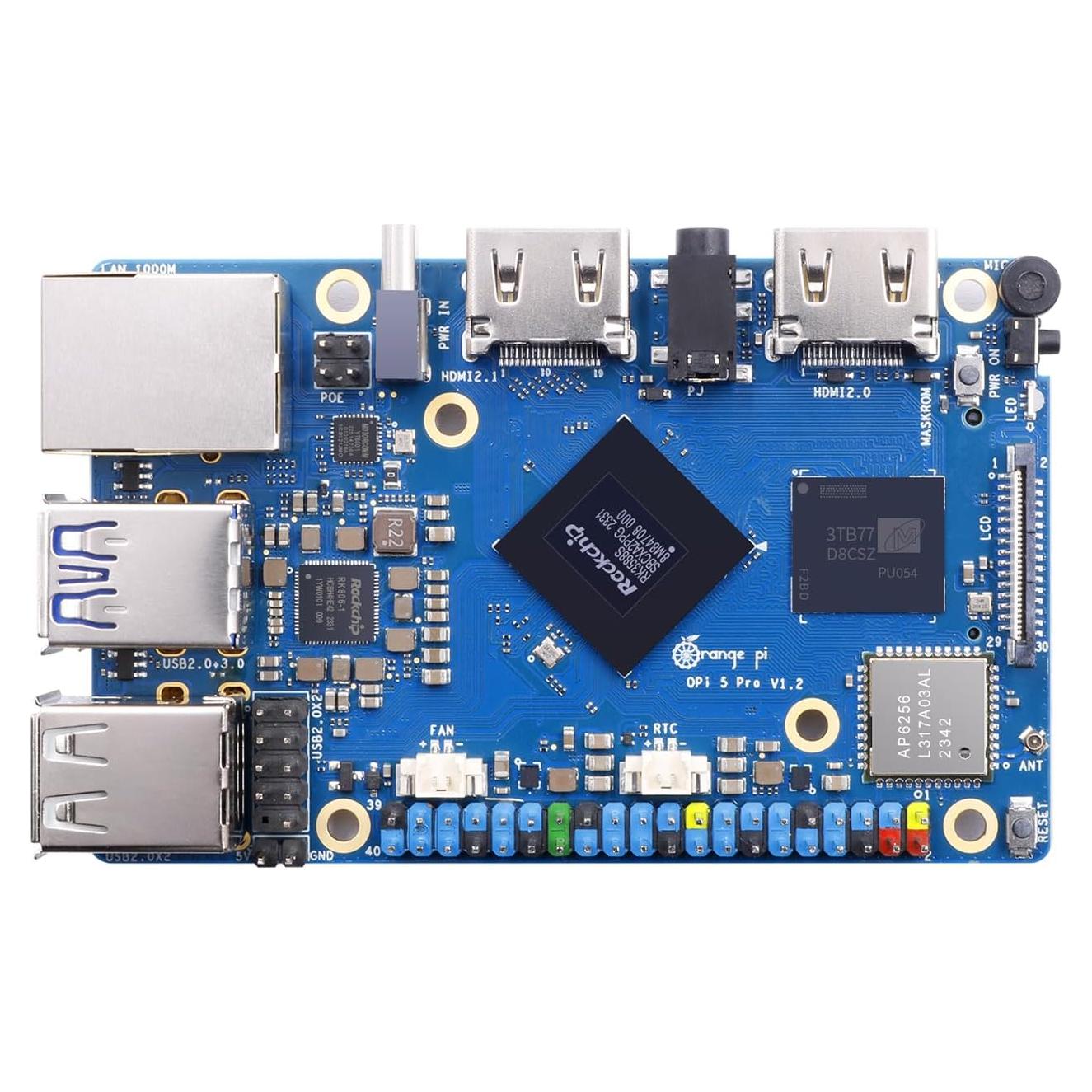 Ordenador de Placa Única Orange Pi 5 Pro 16GB LPDDR5 8 Núcleos