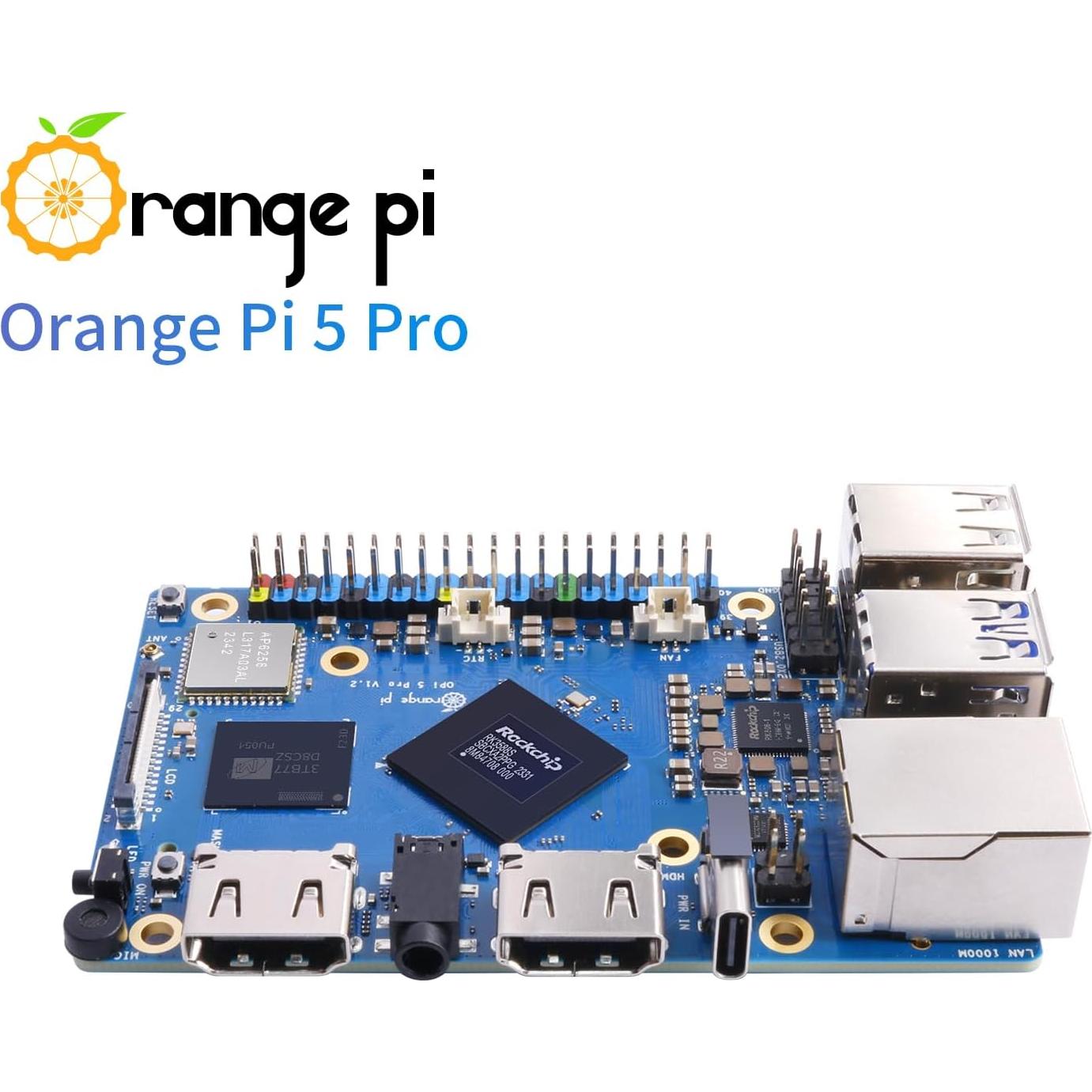 Ordenador de Placa Única Orange Pi 5 Pro 16GB LPDDR5 8 Núcleos