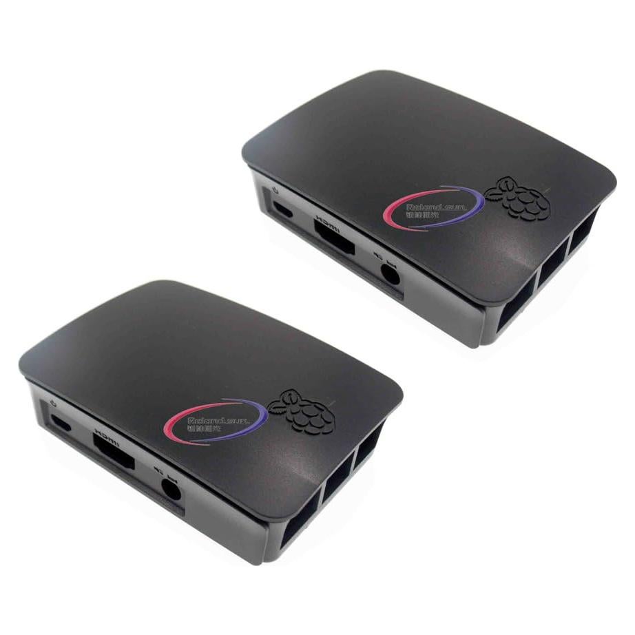 Carcasa para Raspberry Pi 4B y 3B - 2 Piezas - Negra