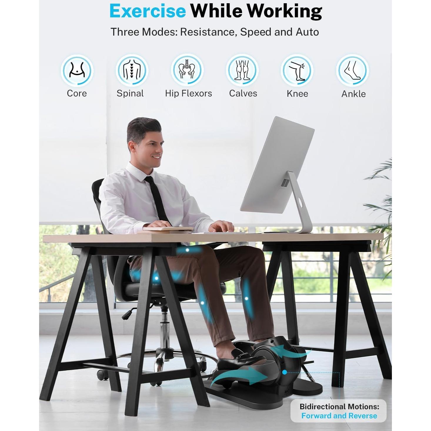 Gonex Máquina Elíptica Bajo Escritorio para Ejercicio en Casa