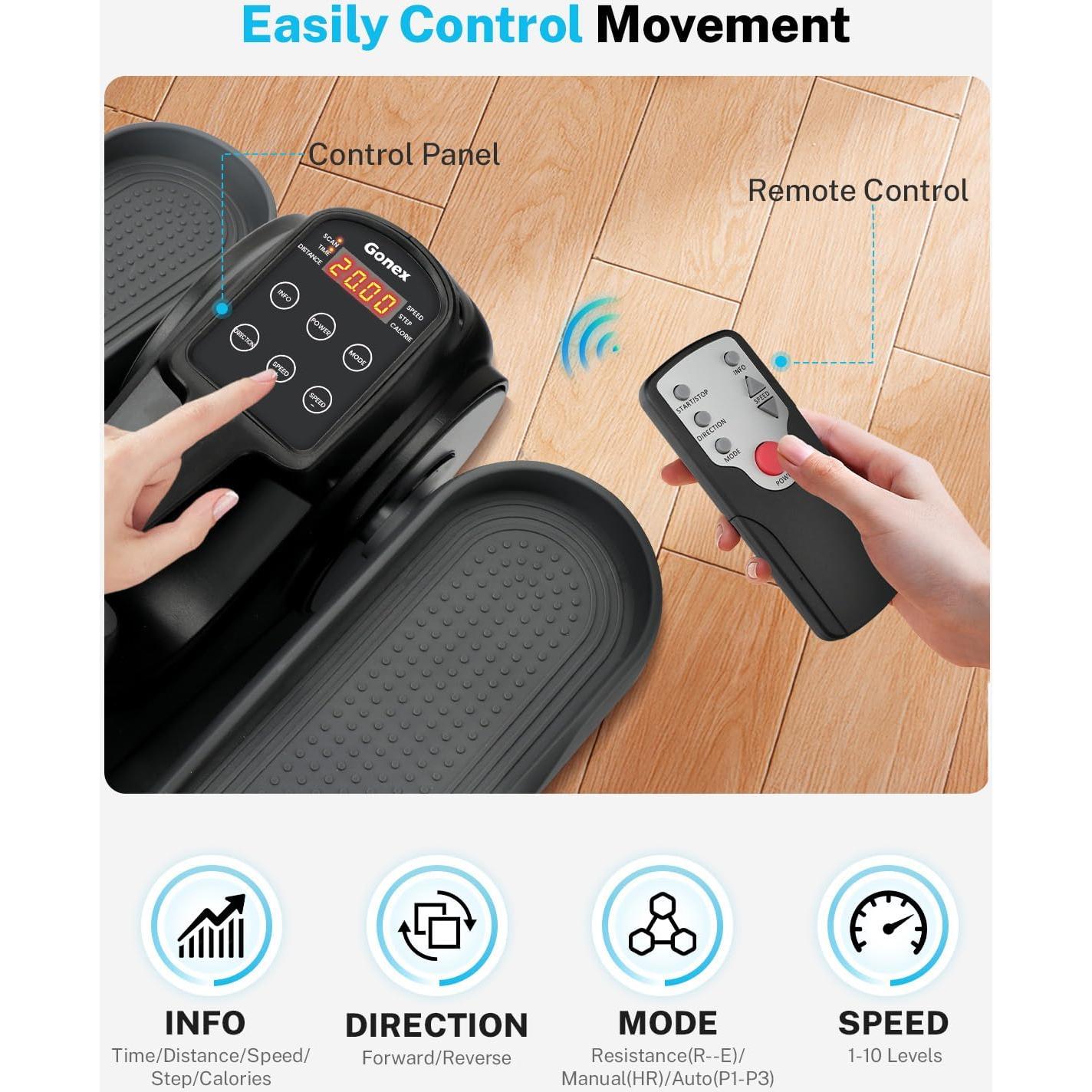 Gonex Máquina Elíptica Bajo Escritorio para Ejercicio en Casa