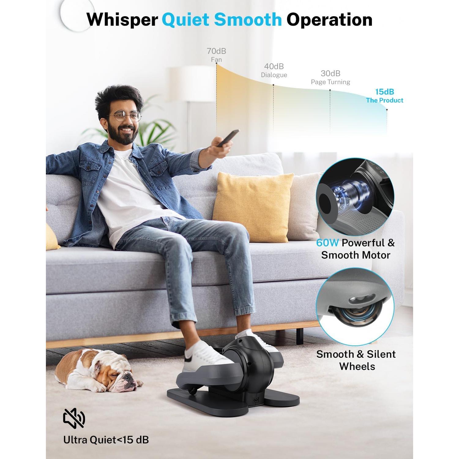 Gonex Máquina Elíptica Bajo Escritorio para Ejercicio en Casa