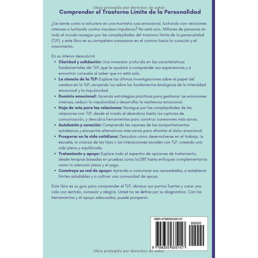 Comprender el trastorno límite de la personalidad (¿Es Narcisismo, Límite o Bipolar?) (Spanish Edition)