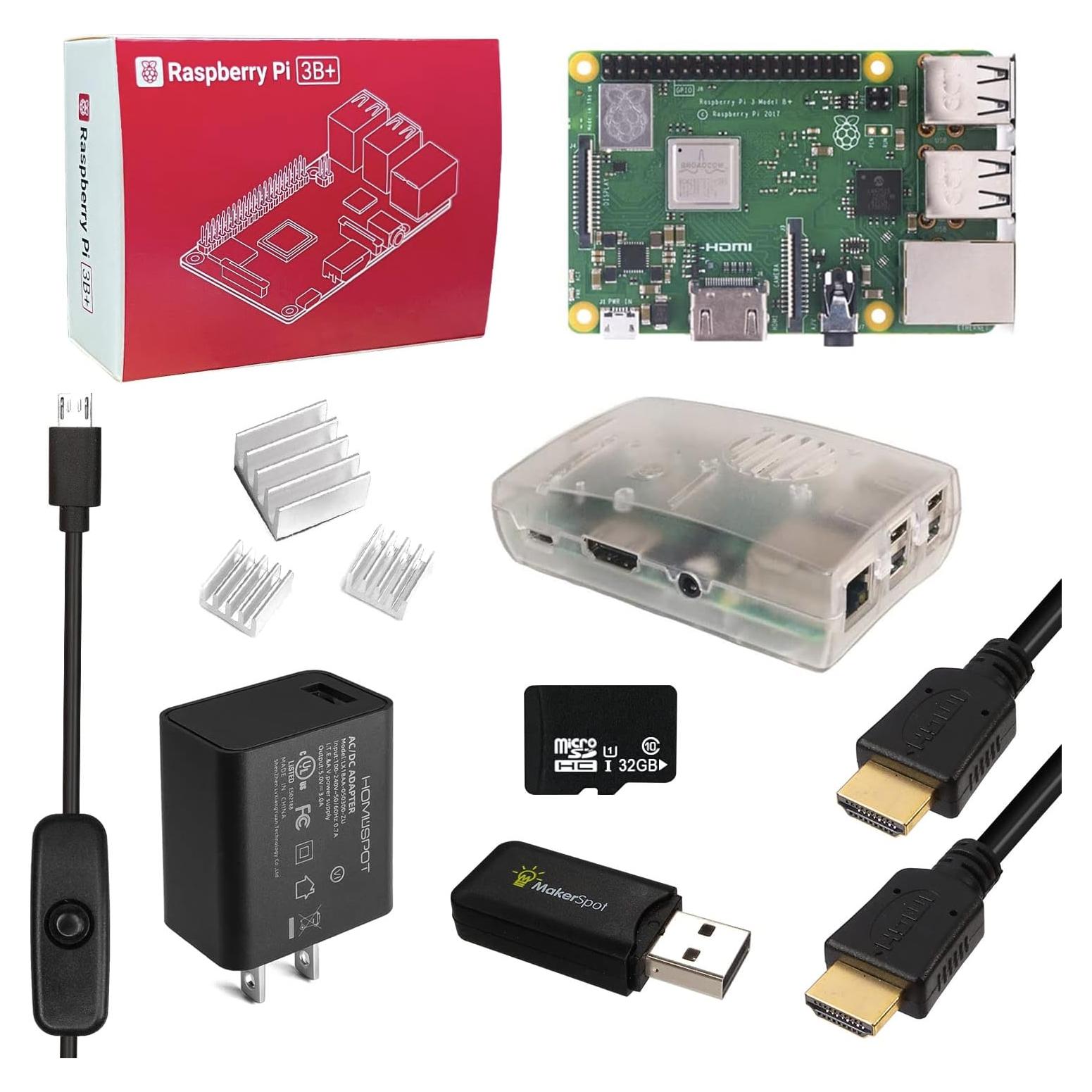 Kit de Inicio Raspberry Pi 3 B+ MakerSpot con 32GB y Accesorios