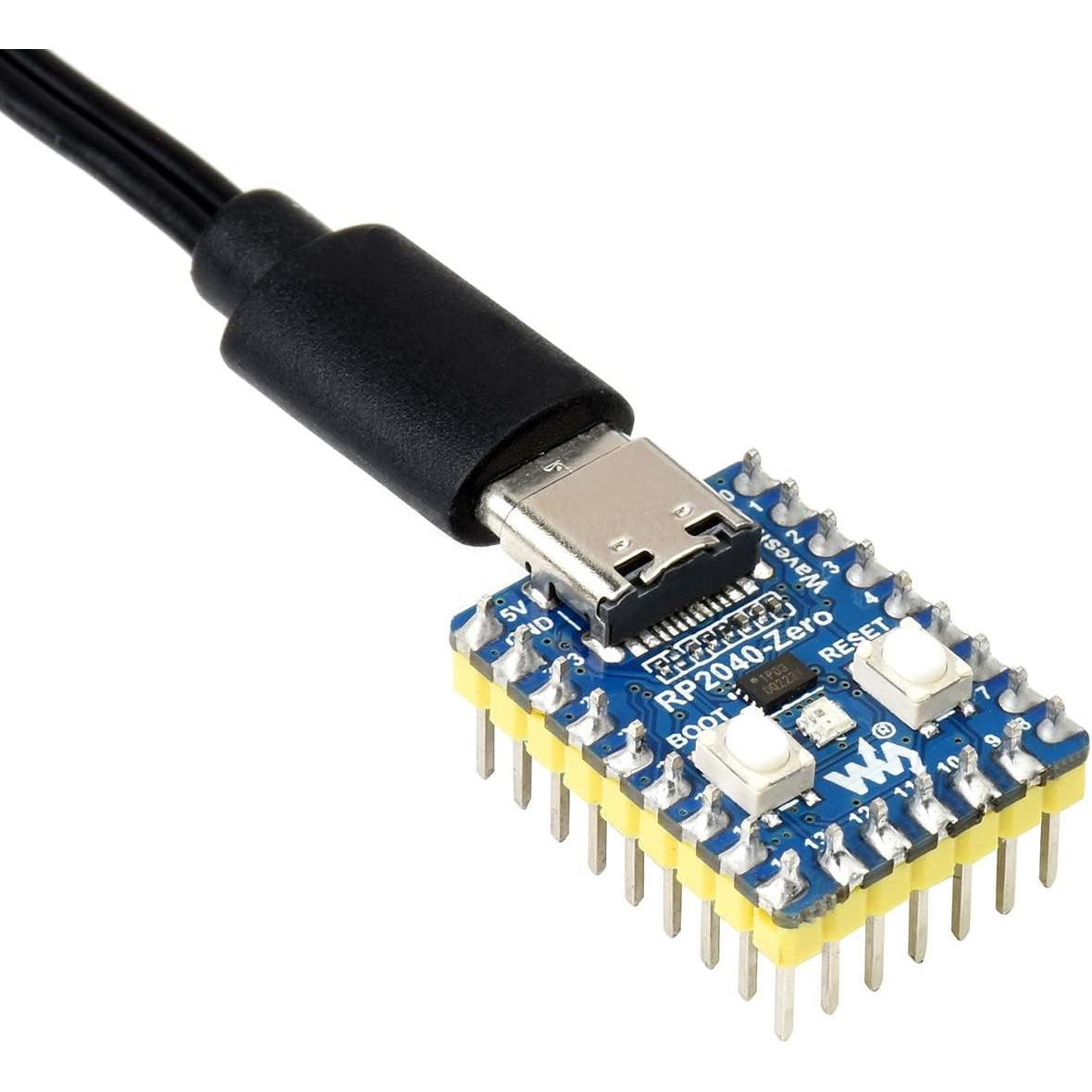 Placa Mini RP2040-Zero Waveshare con Encabezado Pre-soldado