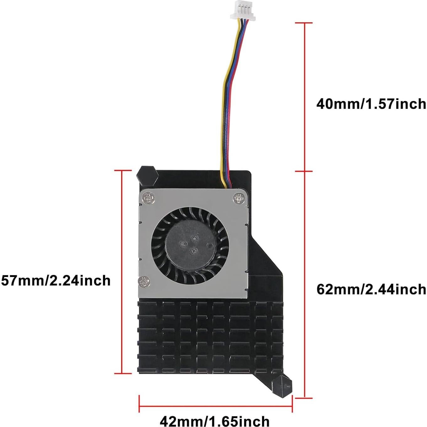 Ventilador Activo Refrigerador DORHEA para Raspberry Pi 5 - Negro