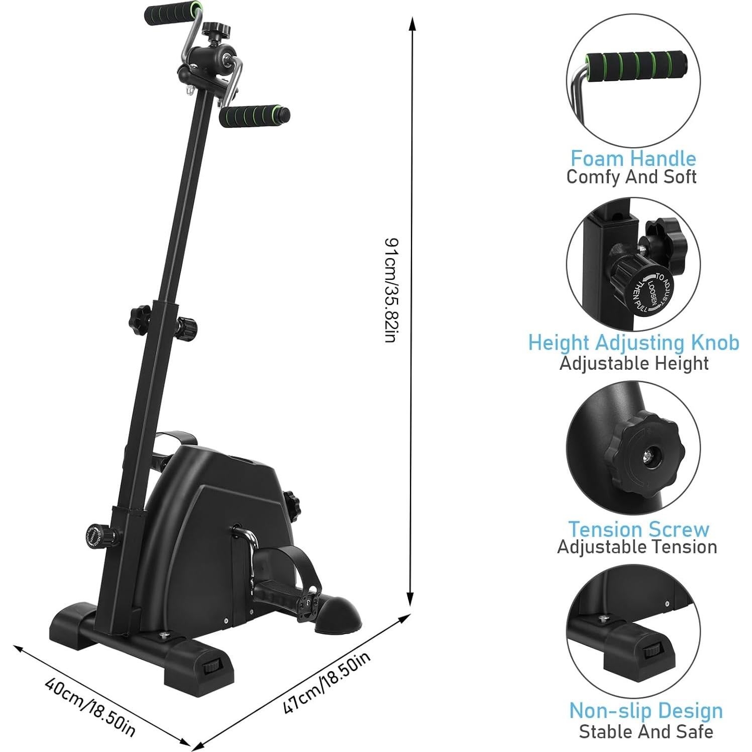 Bicicleta de Ejercicio Kripyery Ajustable para Ancianos