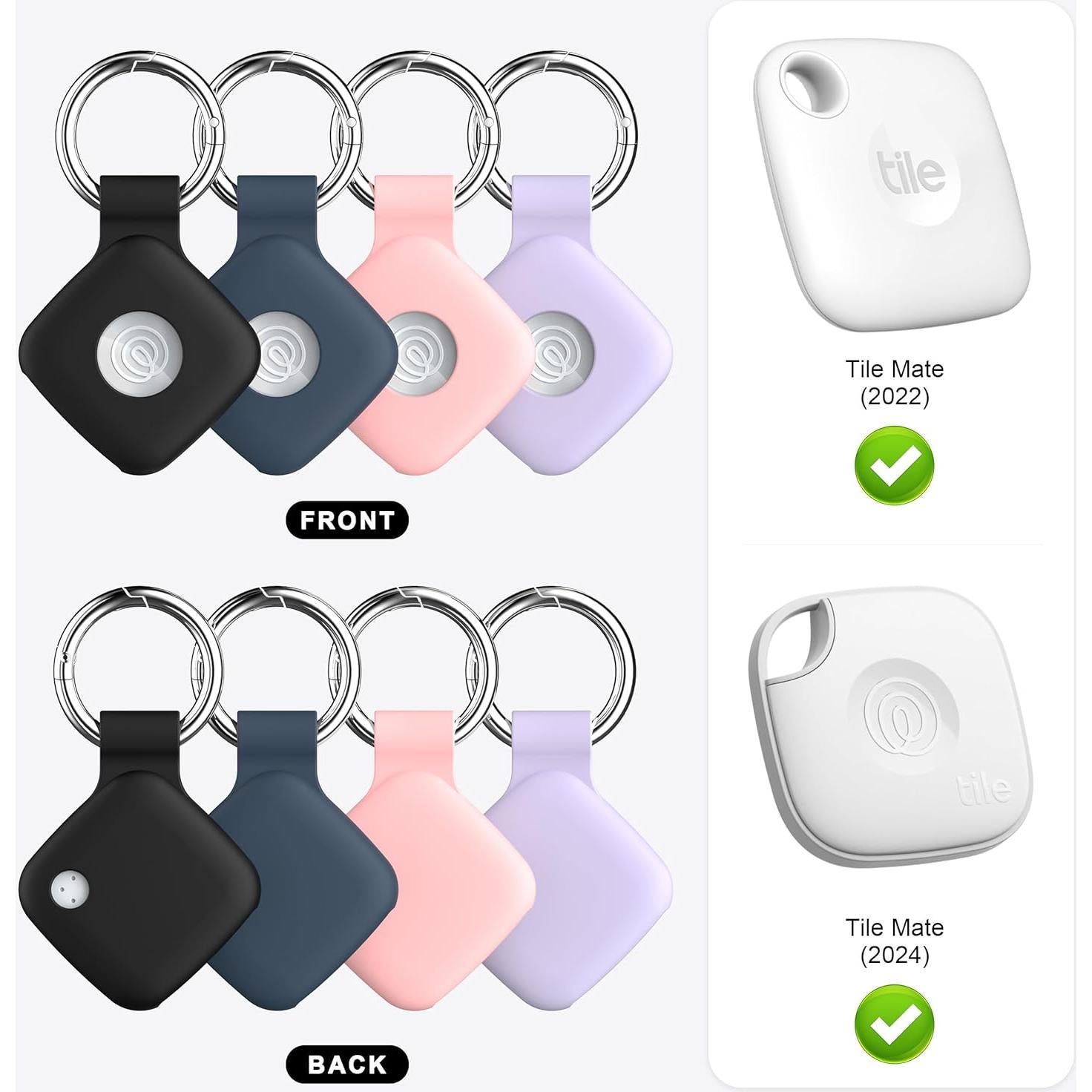 Funda de Silicona R-fun para Tile Mate 2022 y Life360 2024 - 4 Pack