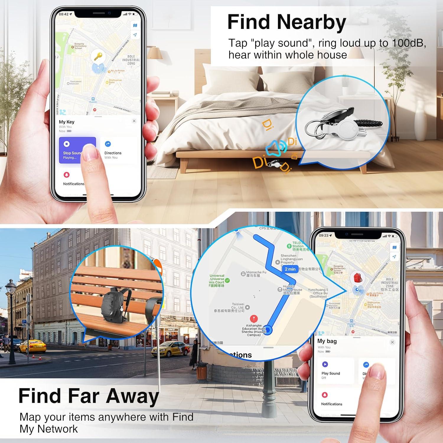 Localizadores Bluetooth VIXOLYN 2 Pack para iOS - Rastreadores de Llaves y Equipaje
