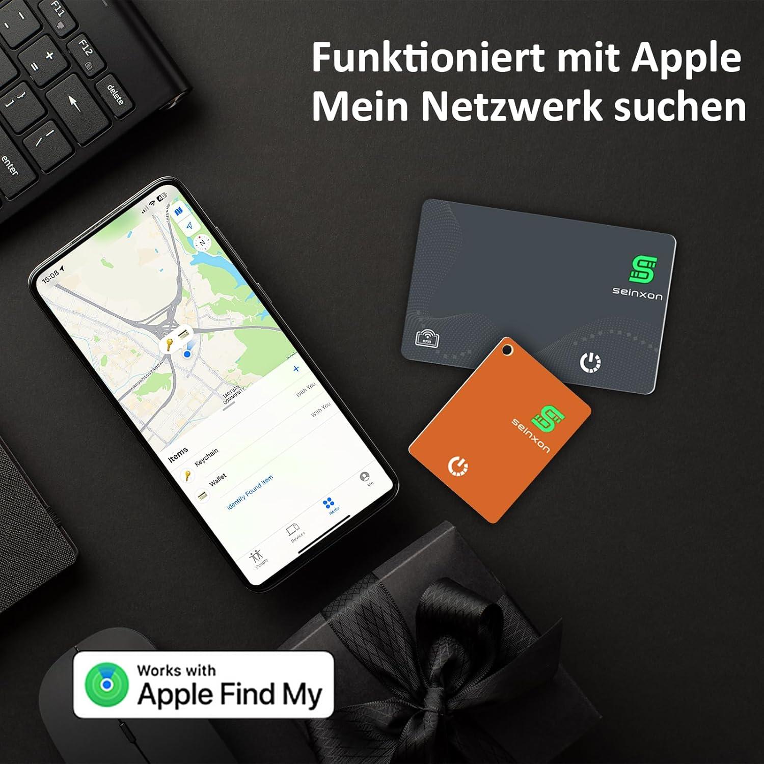 Localizador Bluetooth SEINXON Slim & Mini con RFID y Find My