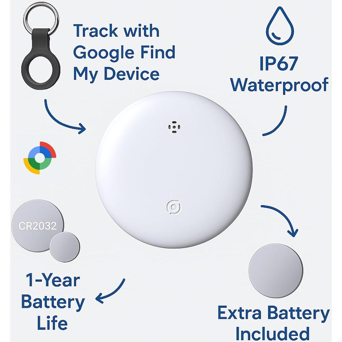 Etiqueta de Rastreo Inteligente XJQX para Android - Negro