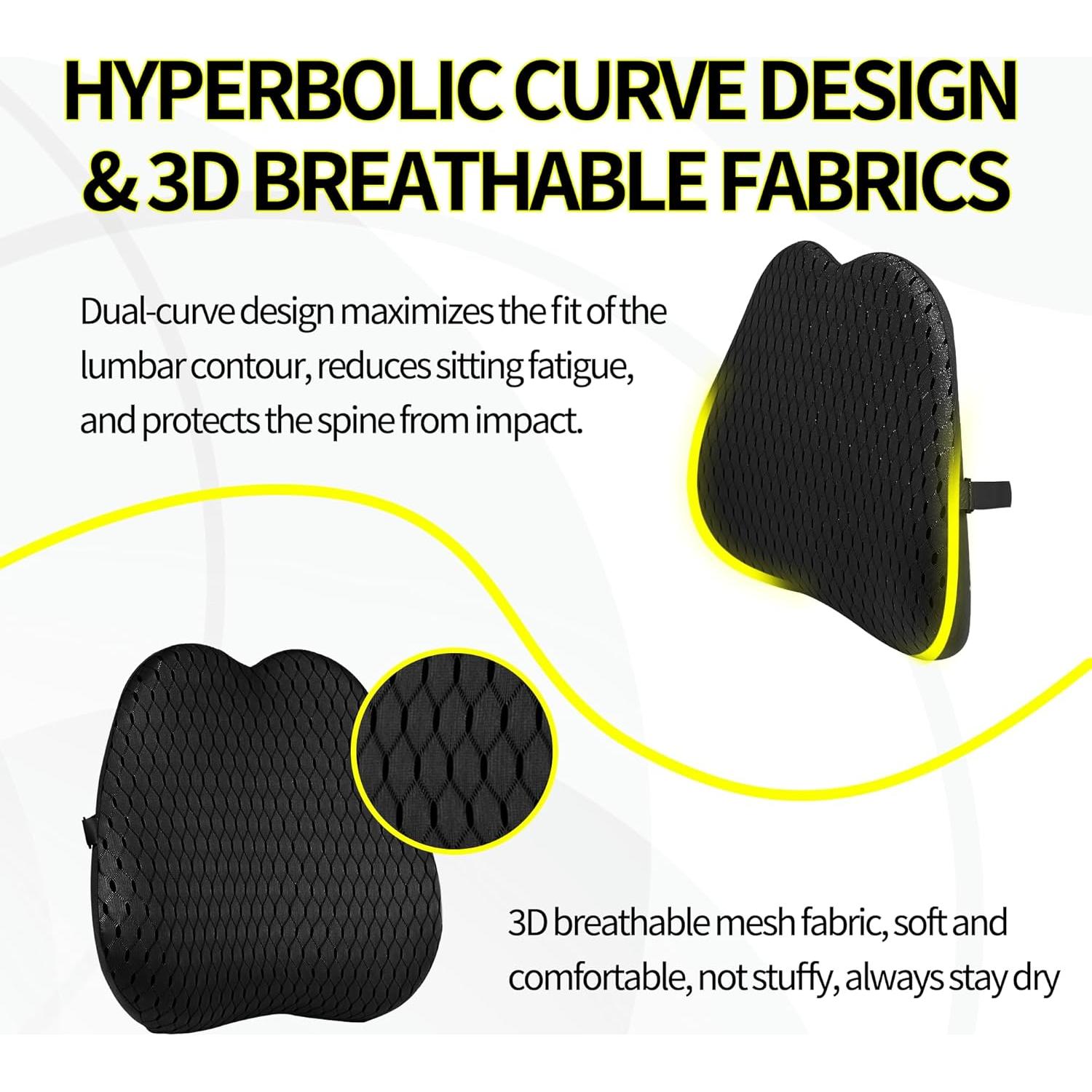 Almohada Lumbar LALOSHI Espuma Viscoelástica Transpirable