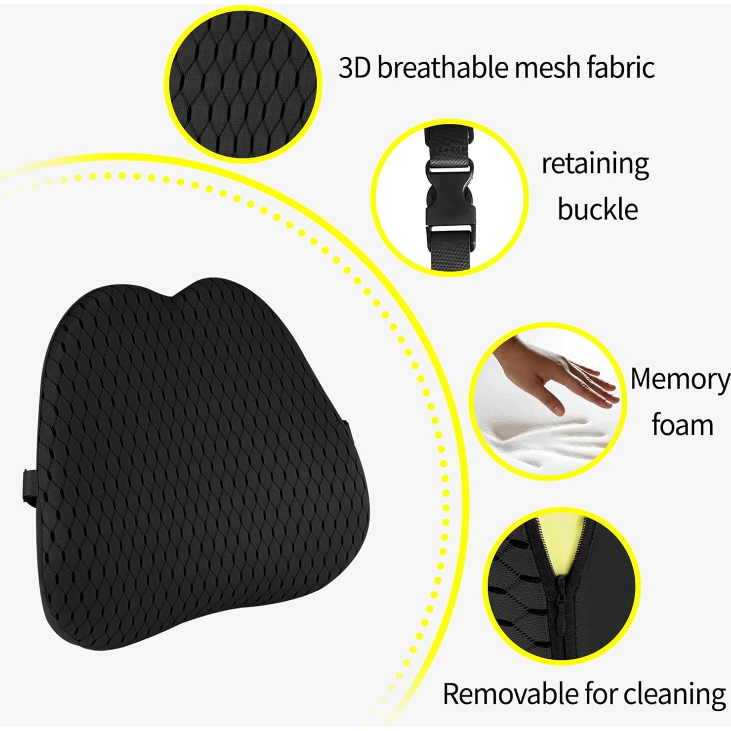 Almohada Lumbar LALOSHI Espuma Viscoelástica Transpirable