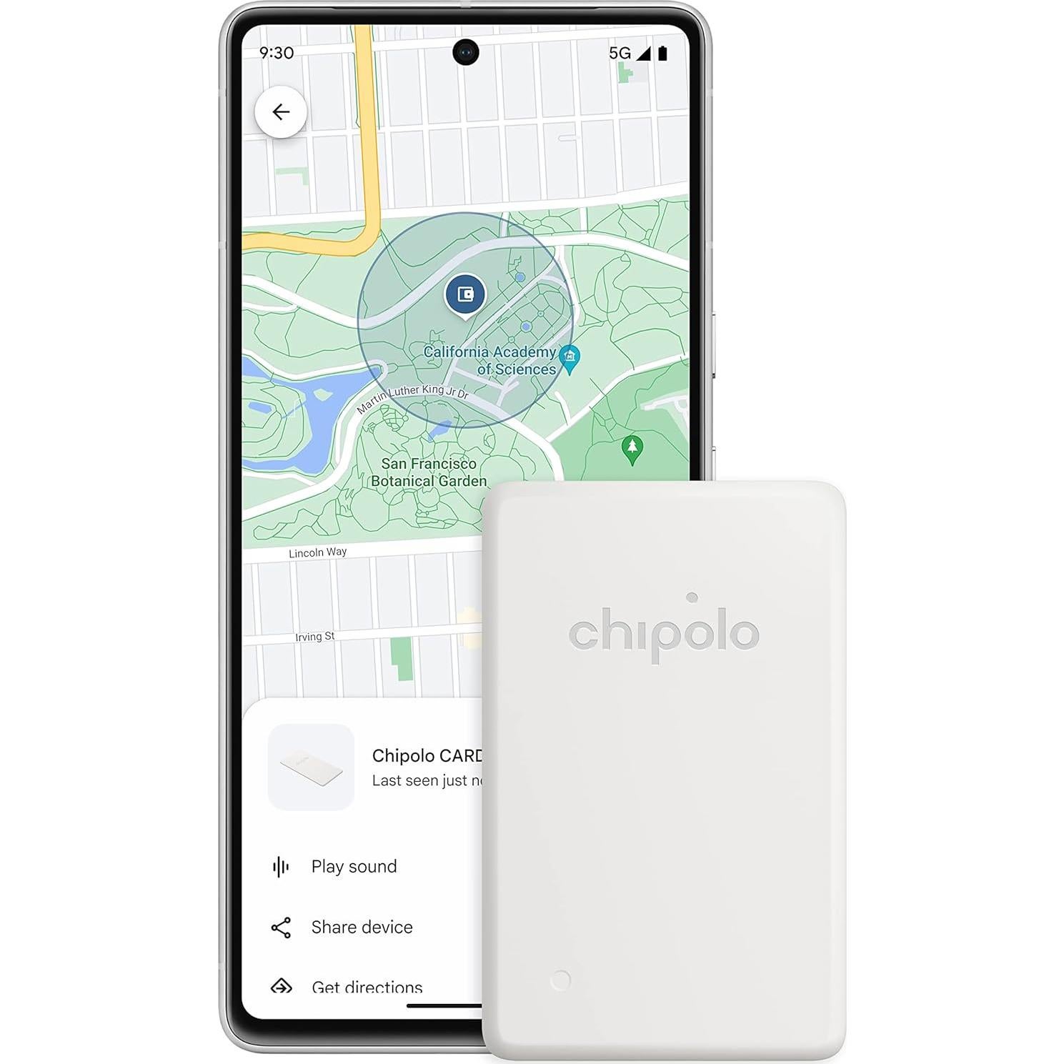 Chipolo CARD Point - Buscador Bluetooth para billetera - Blanco