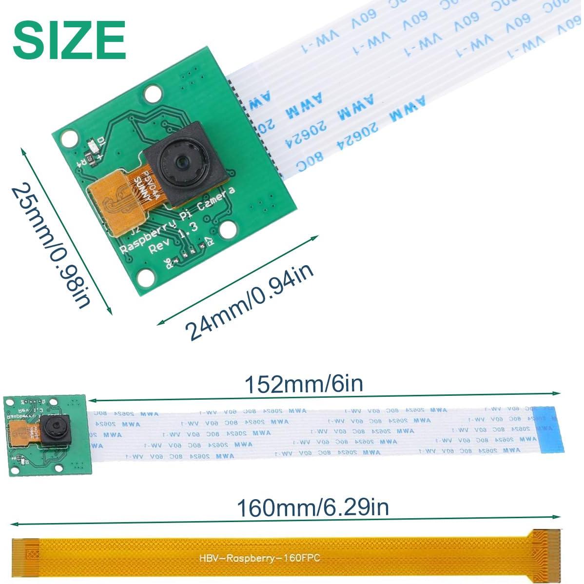 Módulo de Cámara Raspberry Pi 5MP 1080P Enfoque Fijo