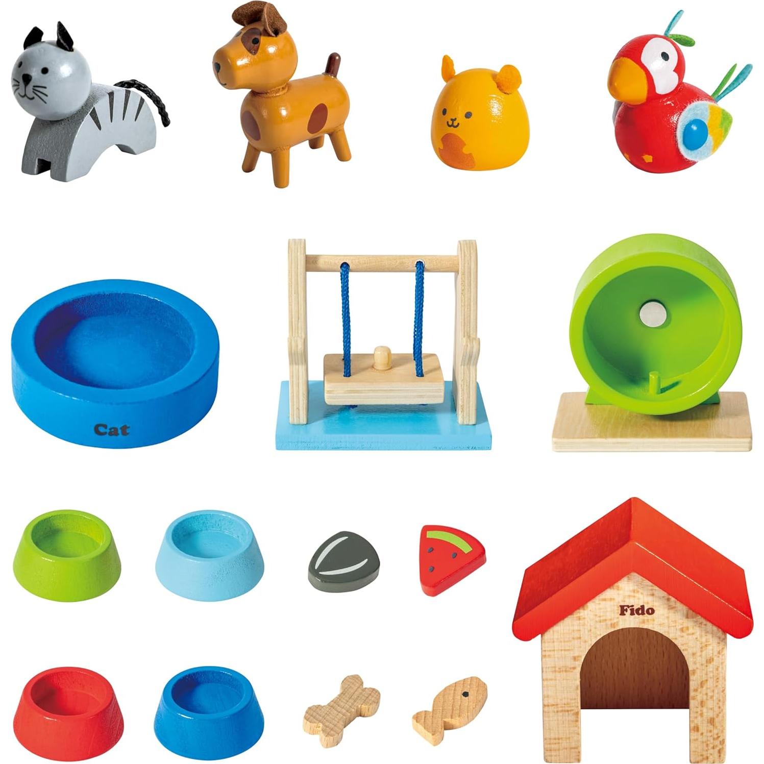 Conjunto de Mascotas de Madera Hape Family Pets 2