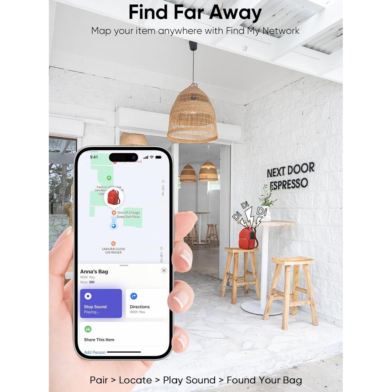 Etiquetas de Equipaje con Rastreador Bluetooth LifeChé Negro