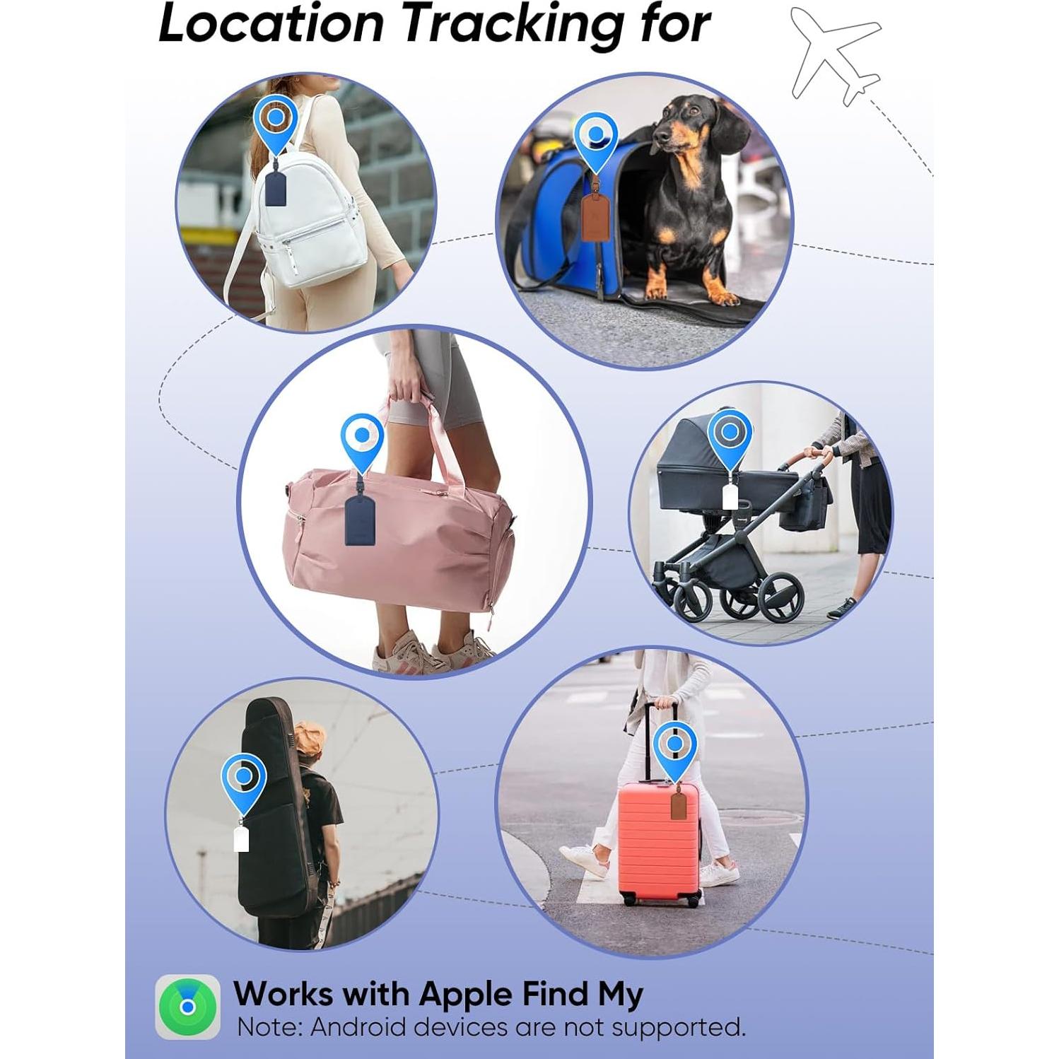 Etiquetas de Equipaje con Rastreador Bluetooth LifeChé Negro