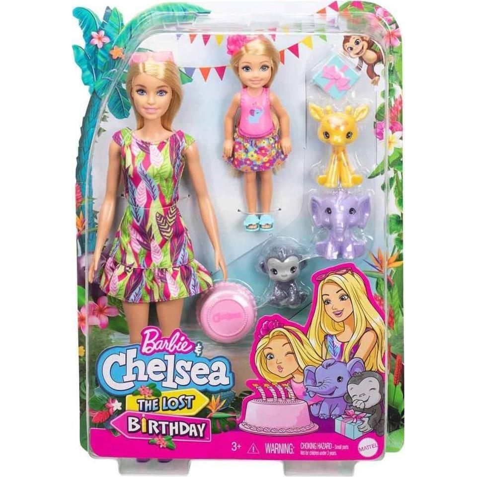 Set de Juego Barbie y Chelsea Cumpleaños Perdido con 3 Mascotas