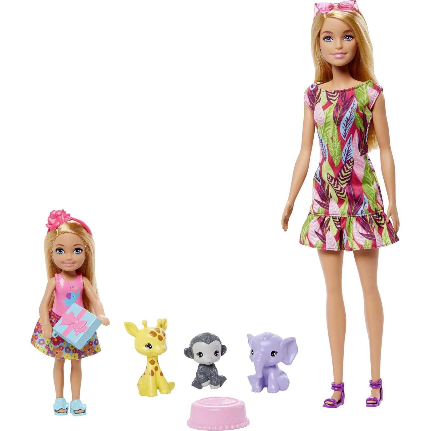 Set de Juego Barbie y Chelsea Cumpleaños Perdido con 3 Mascotas