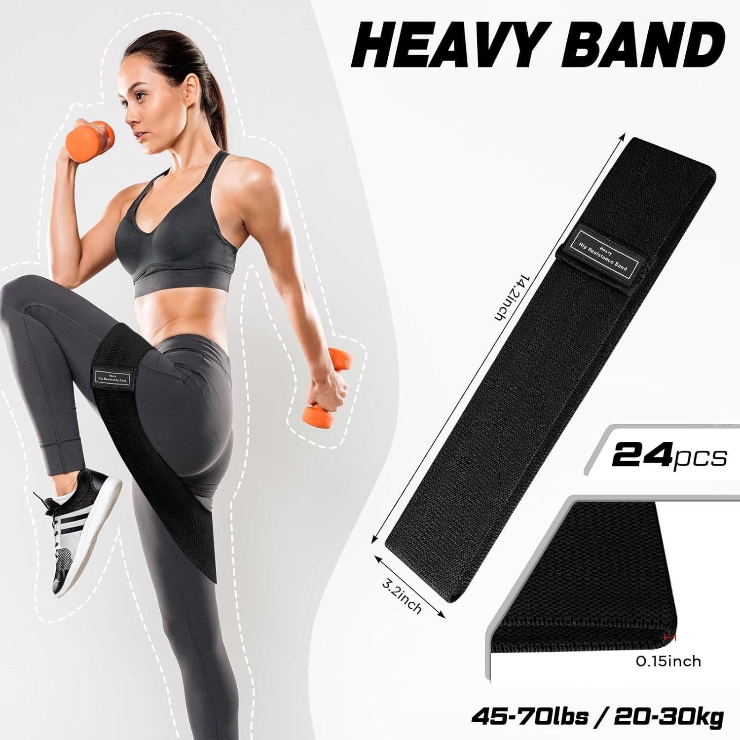 24 Bandas de Resistencia Bunnycool para Ejercicio y Fitness