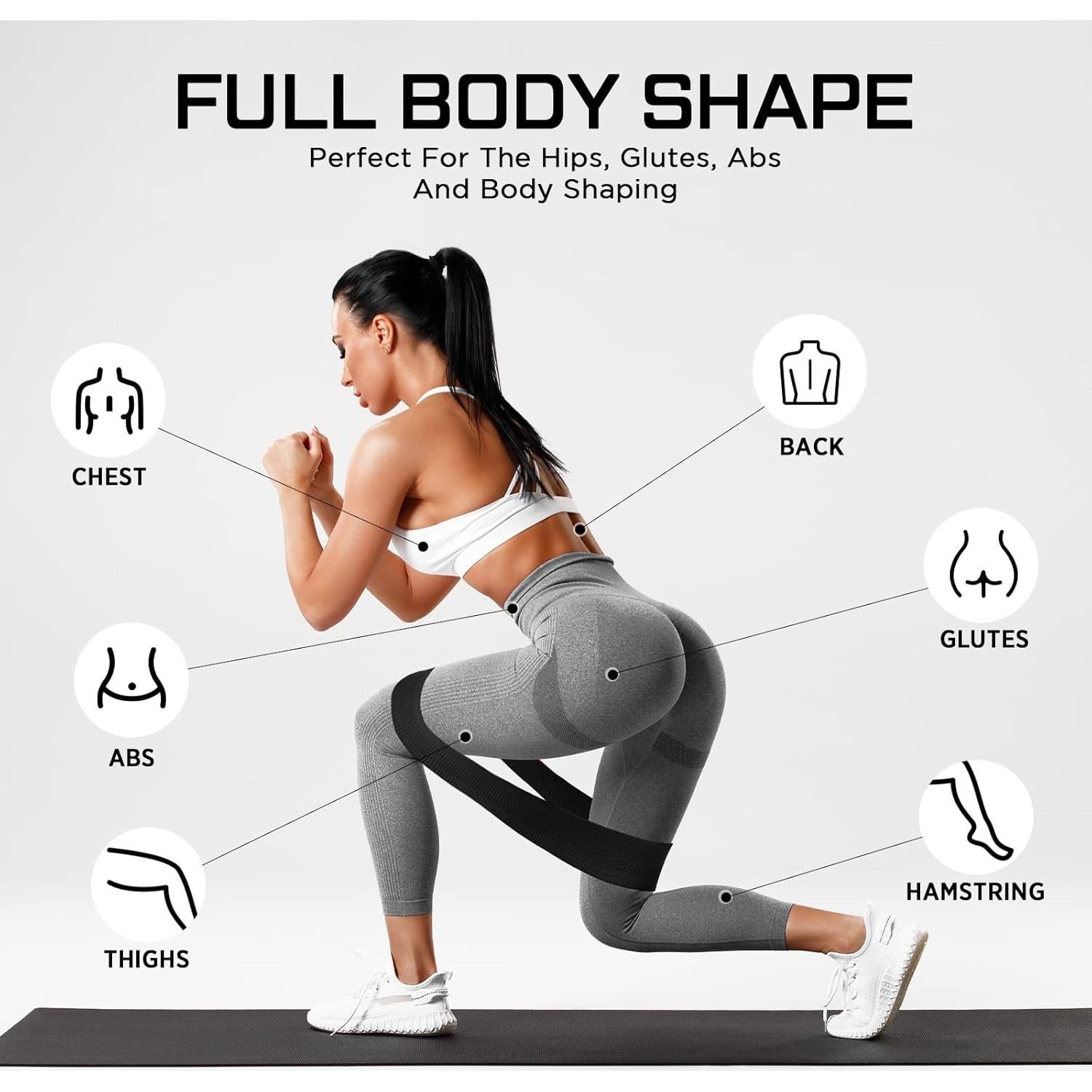 24 Bandas de Resistencia Bunnycool para Ejercicio y Fitness