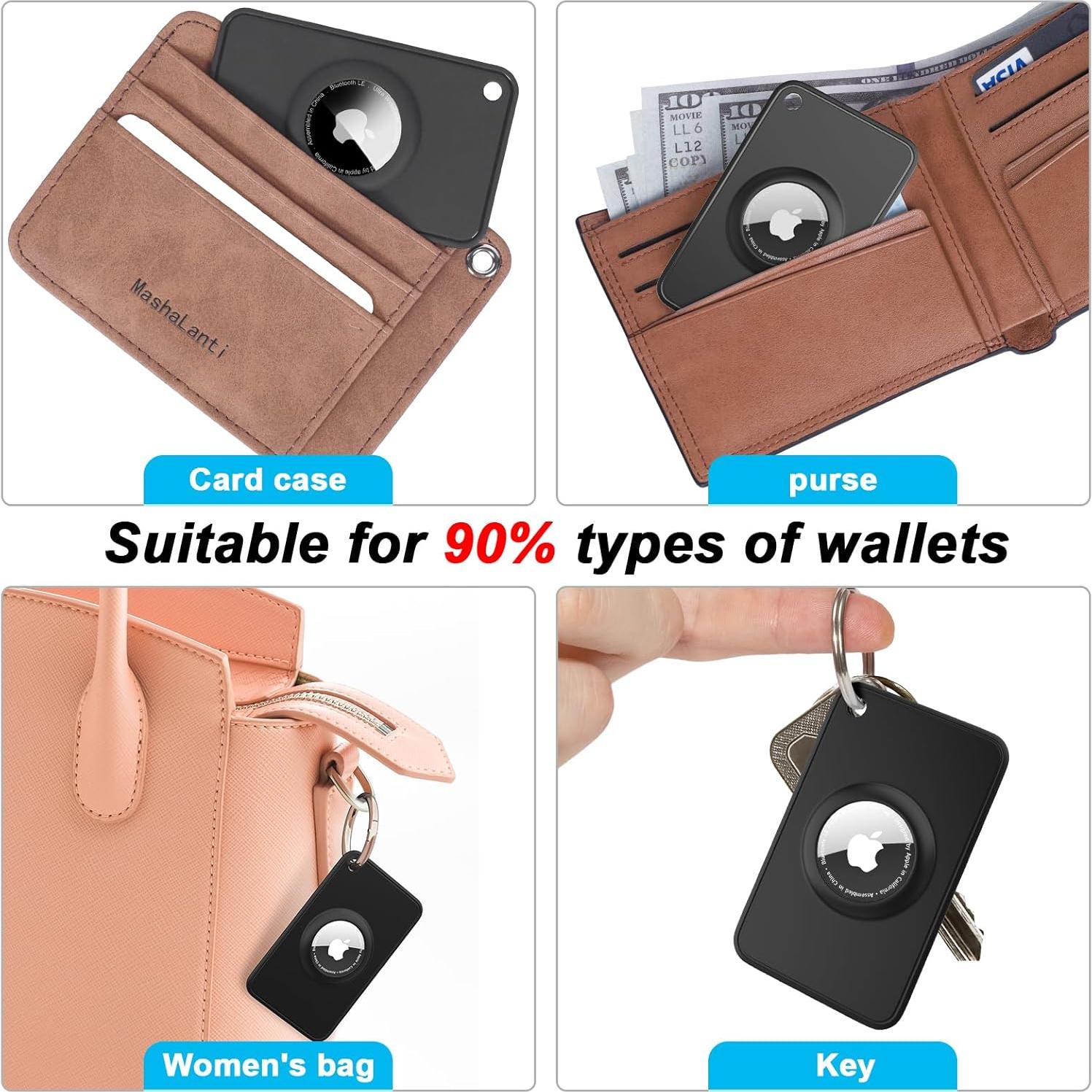 Soporte de Cartera Airtag PESTON Negro - Silicona Ultraligera