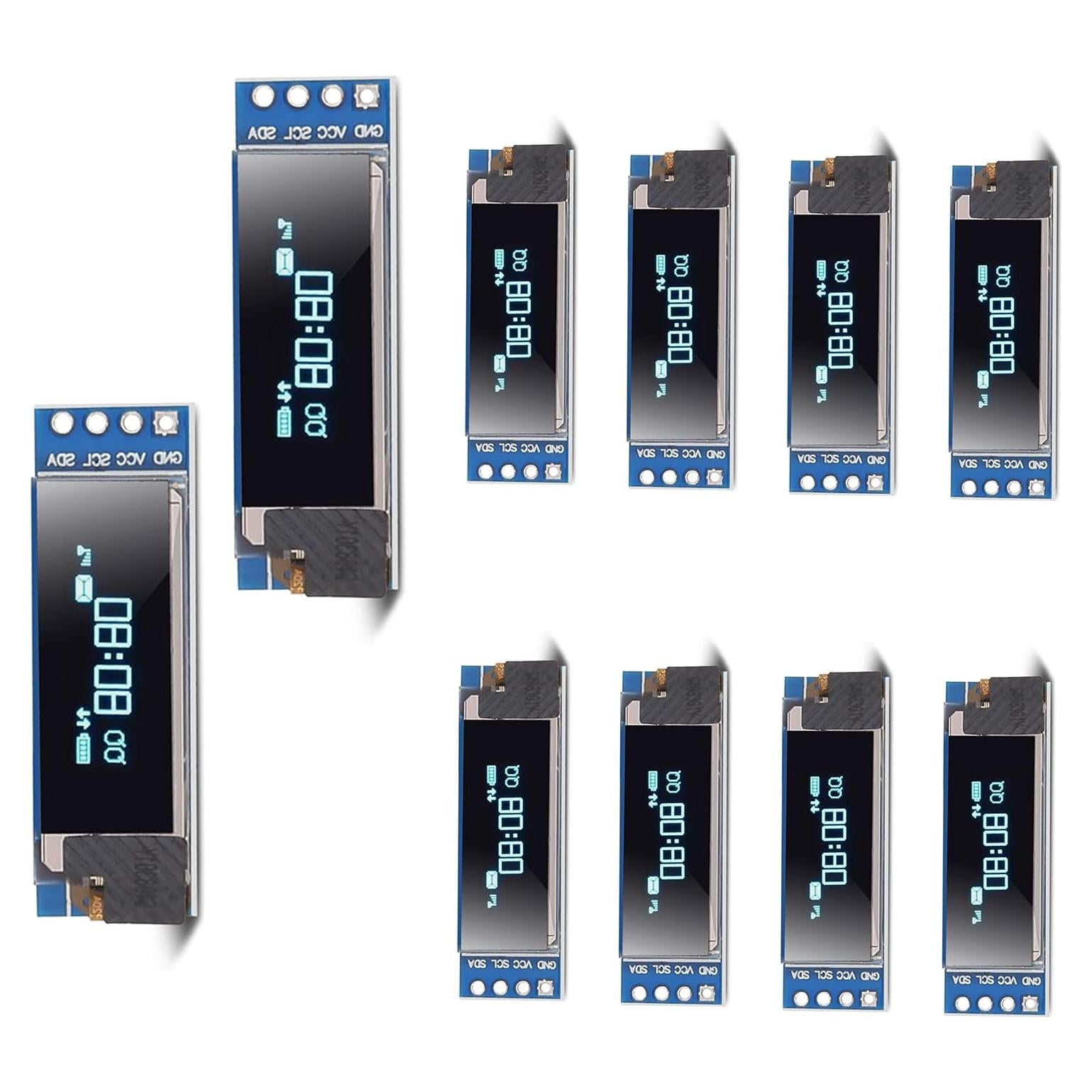 10 Módulos Pantalla OLED 0.91" Azul I2C 128x32 SSD1306