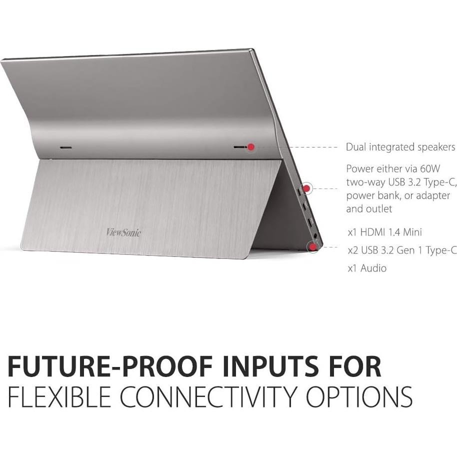 Monitor Portátil ViewSonic VG1655 15.6" Full HD USB-C