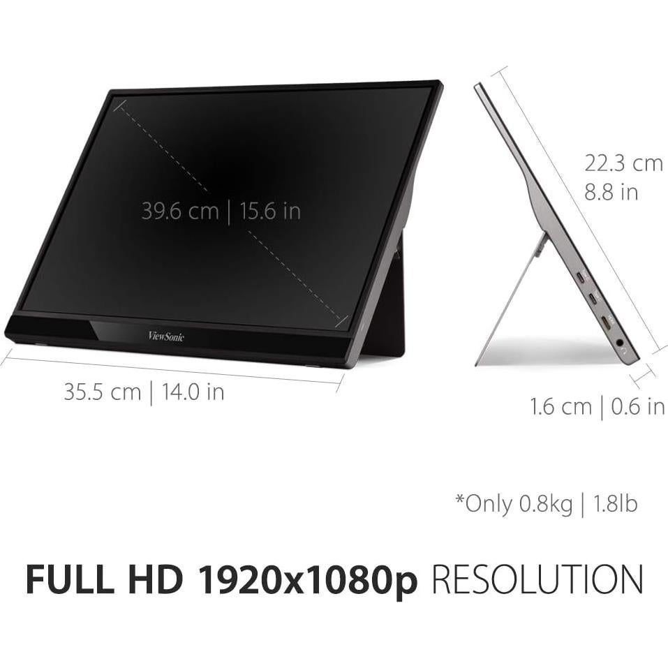 Monitor Portátil ViewSonic VG1655 15.6" Full HD USB-C