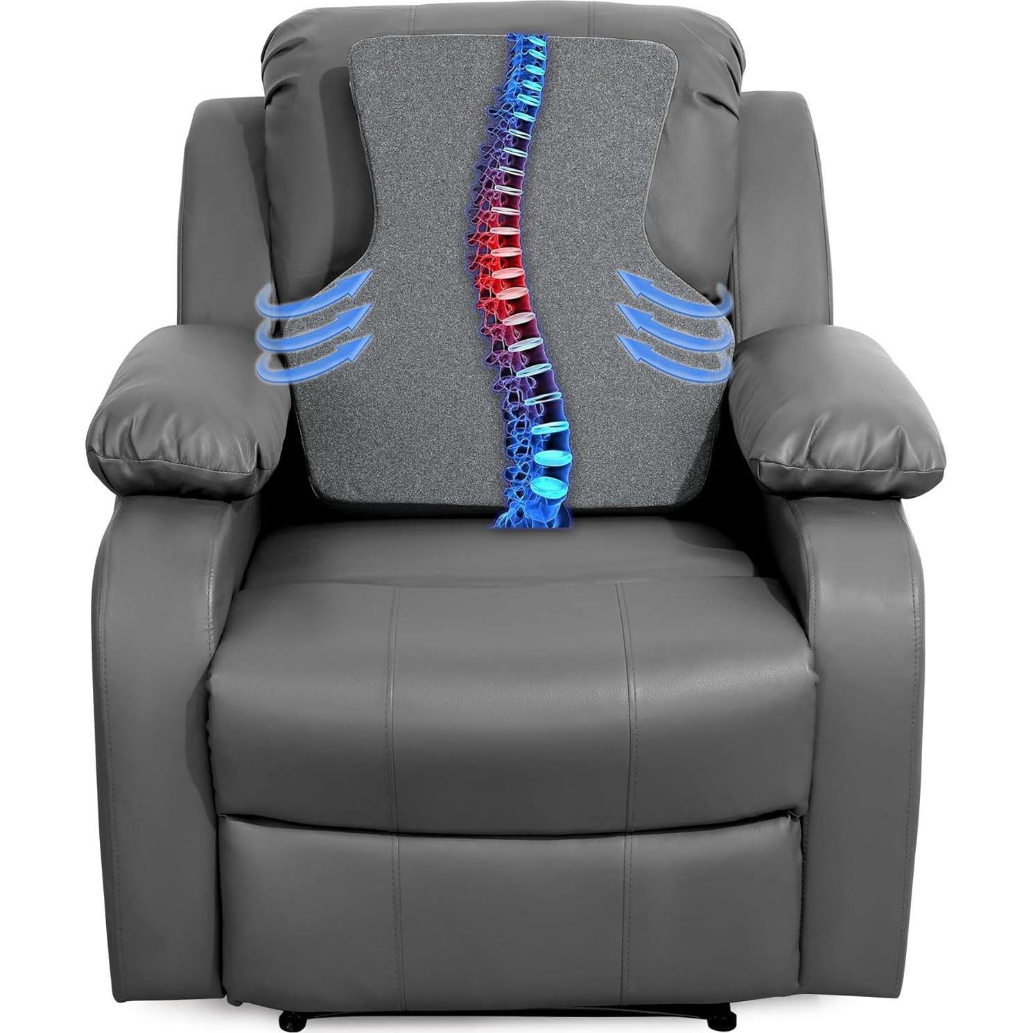 HOMBYS Almohada Lumbar Ajustable para Sillón 50,8x54,9 cm