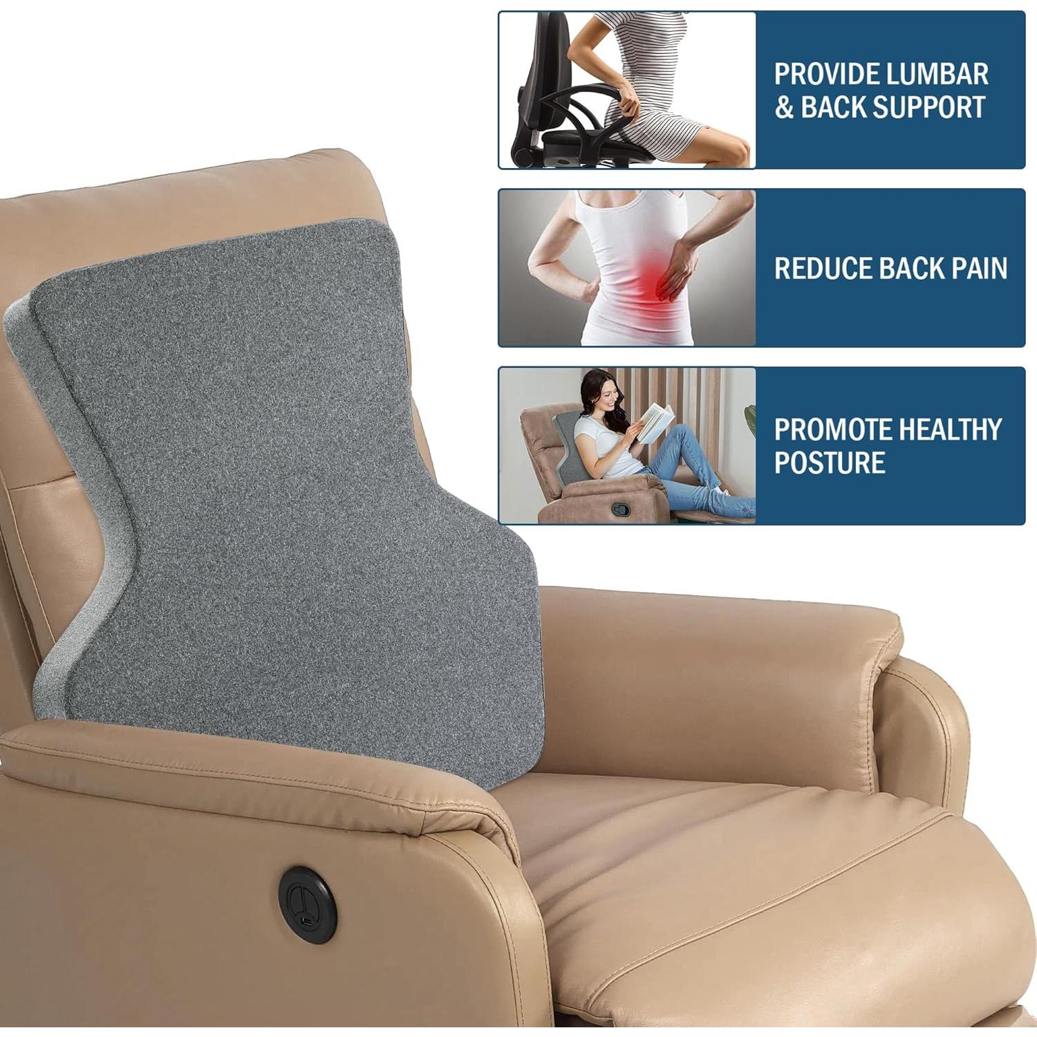HOMBYS Almohada Lumbar Ajustable para Sillón 50,8x54,9 cm