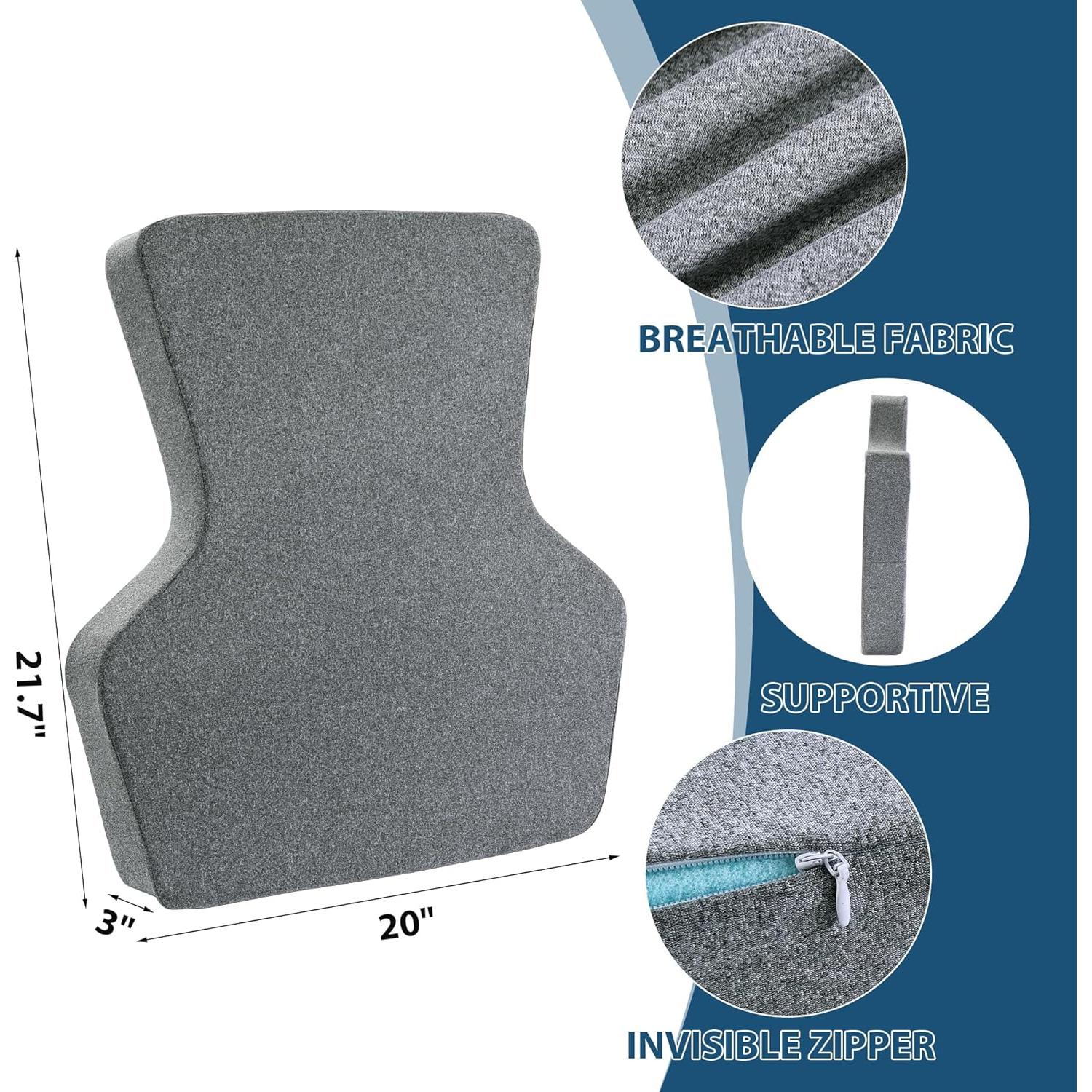 HOMBYS Almohada Lumbar Ajustable para Sillón 50,8x54,9 cm