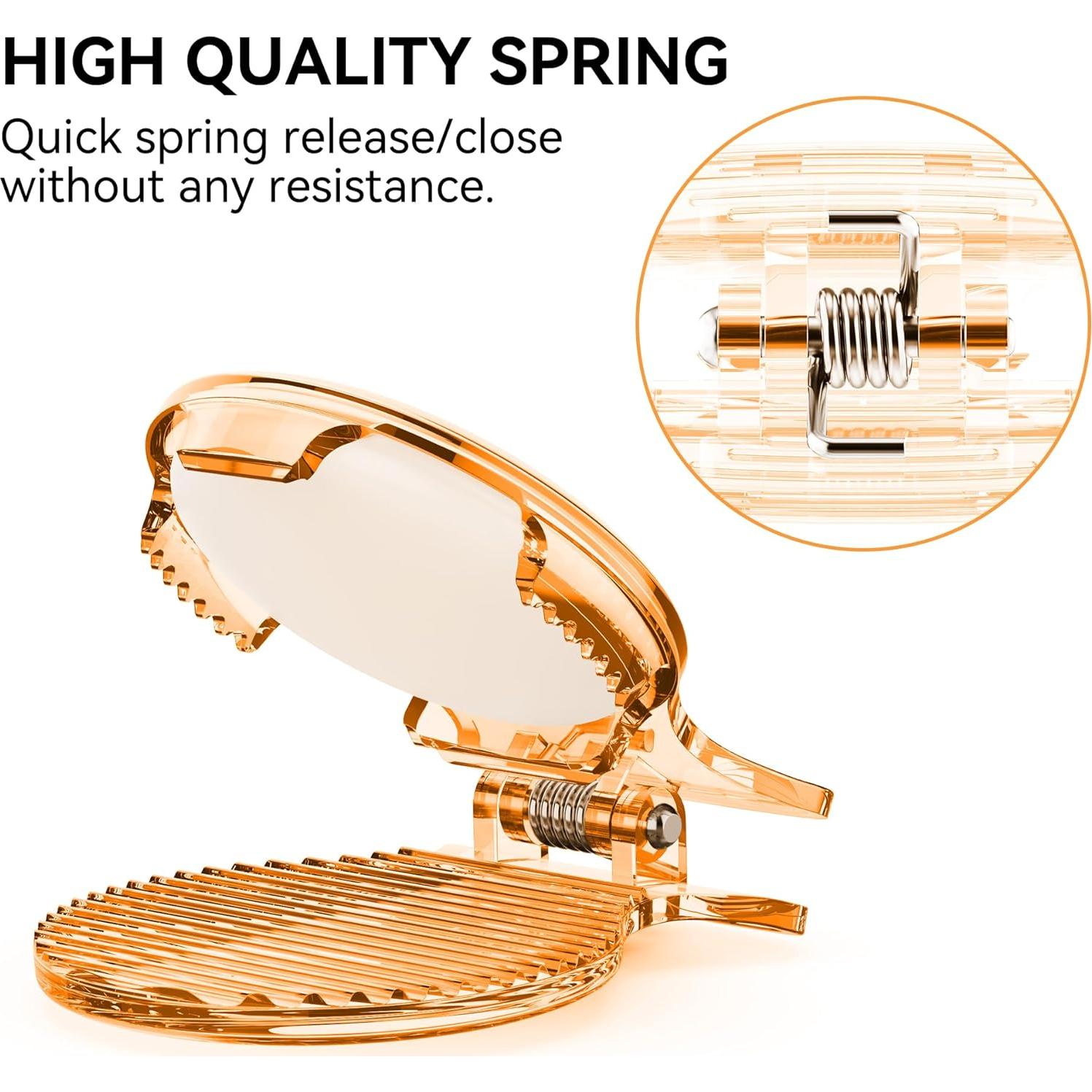 Soporte Clip para AirTag CITYWAY - 2 Pack Transparente-Naranja/Azul