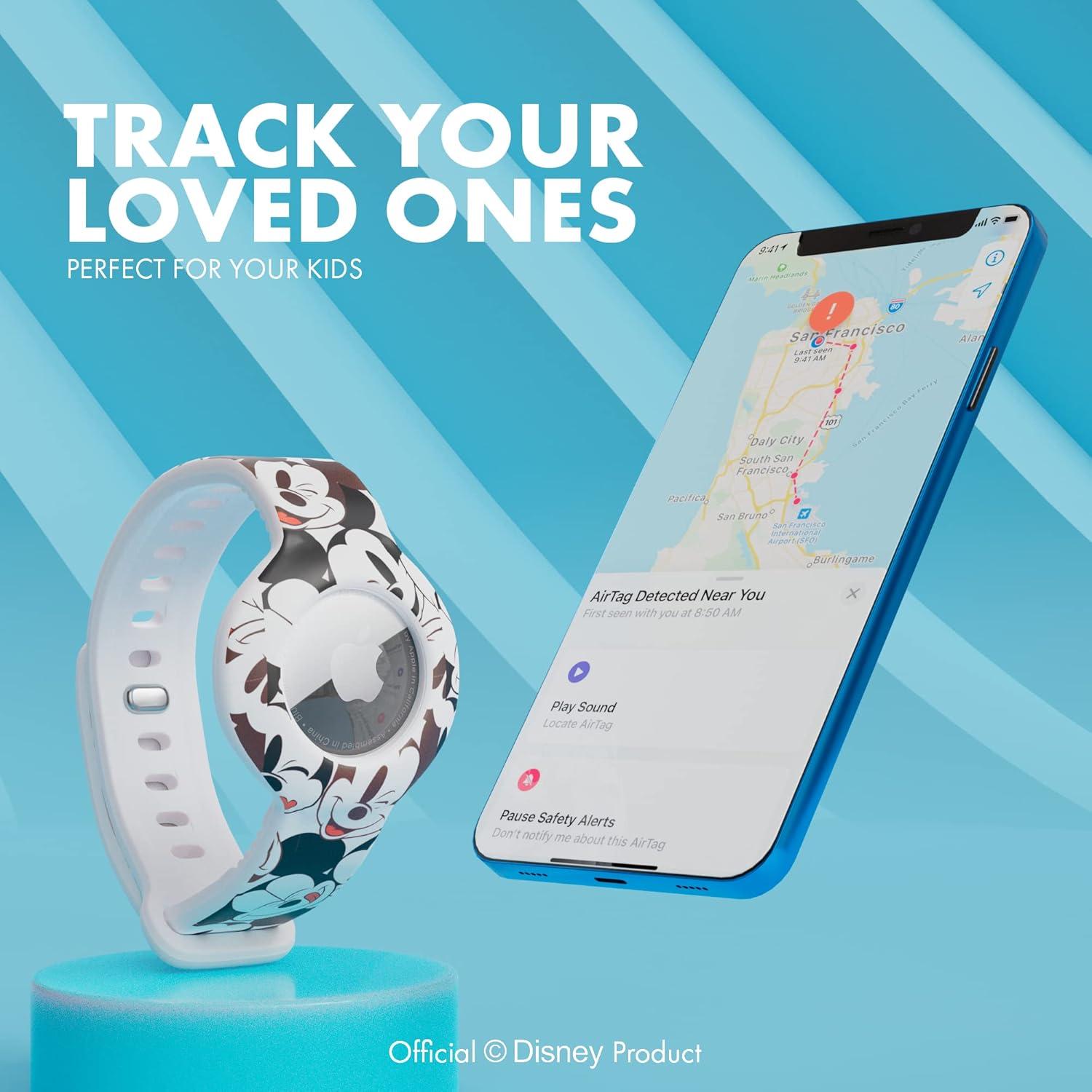 Banda de Muñeca Disney para Apple AirTag - Silicona Suave