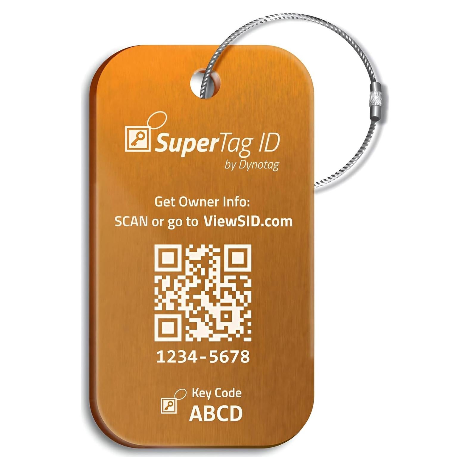 Etiqueta de Equipaje Inteligente Dynotag Sentry Oro Helado 5.74x10.16cm