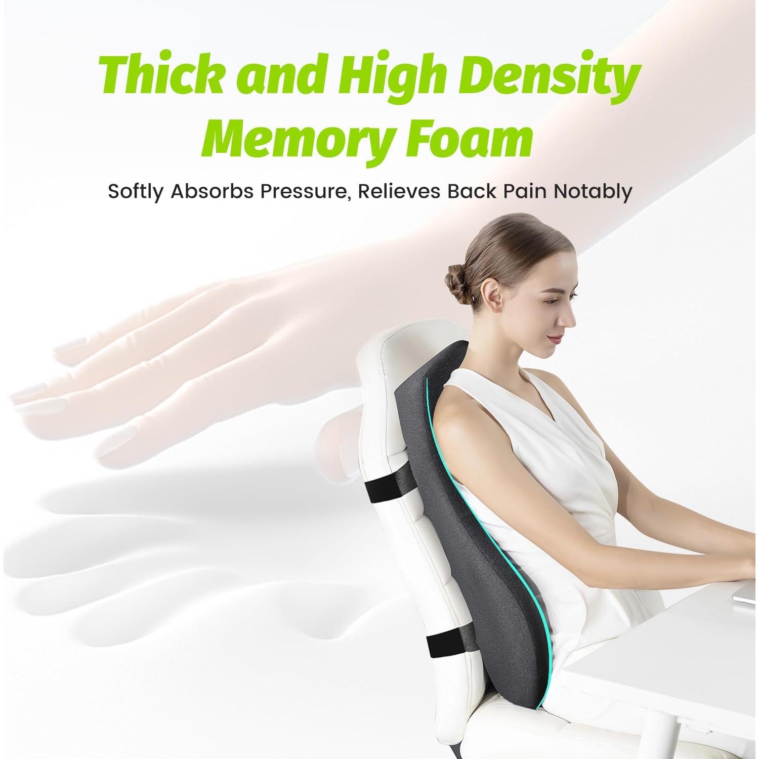 Almohada Lumbar Dreamer Car para Silla de Oficina Gris