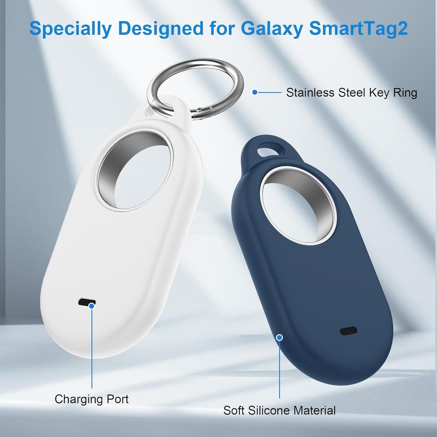 Paquete de 4 fundas de silicona Bougraite para Galaxy SmartTag2